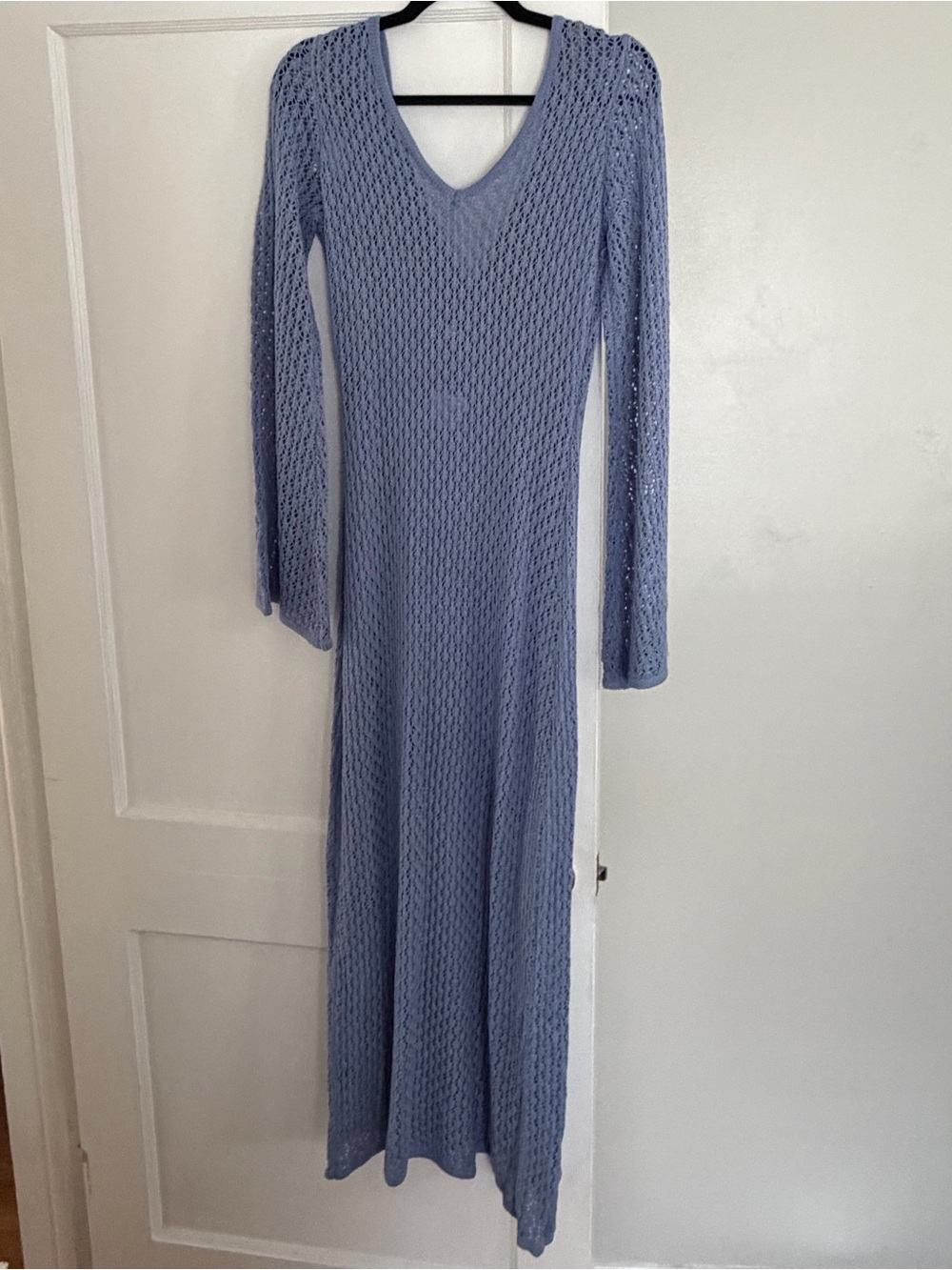 Fashion Nova Blue Amaya Crochet Maxi Dress - Picture 4 of 5